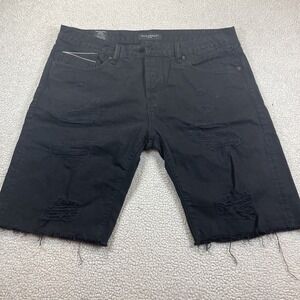 Cult Of Individuality Shorts Mens 40 Black Rebel Heritage Denim‎ Distressed